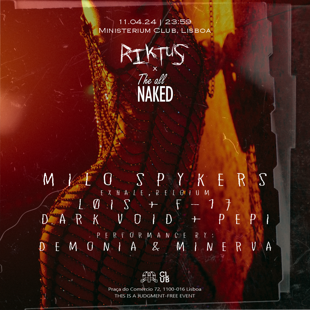 Riktus x The All Naked with Milo Spykers, Løis, F-17, Dark V0iD and Pepi - Página frontal