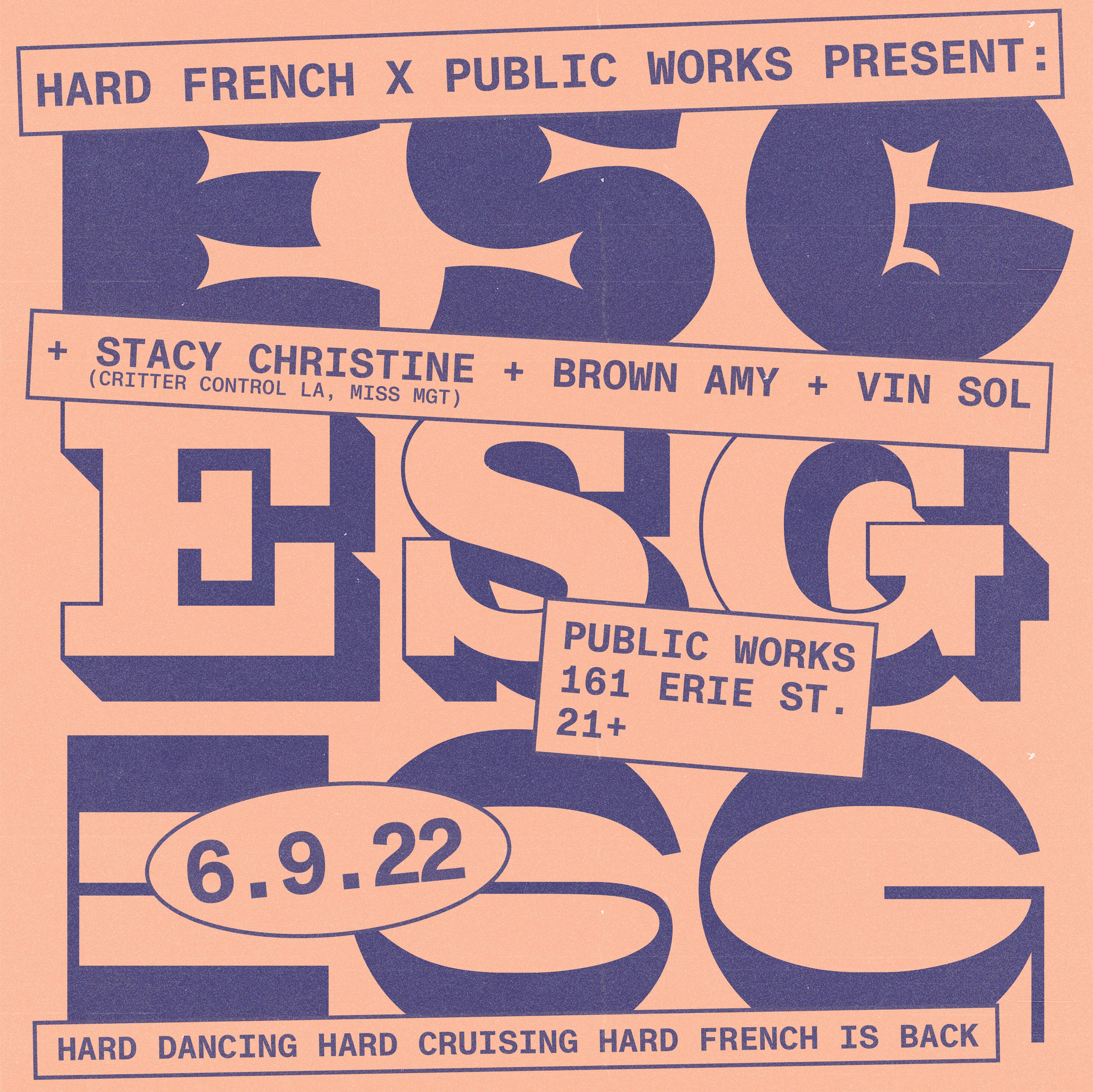 ESG presented by Hard French & Public Works - フライヤー表