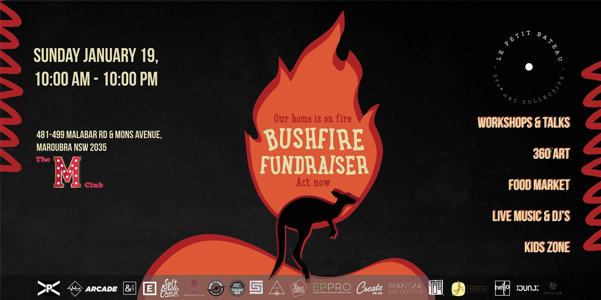 Community Bushfire Fundraiser - Página frontal