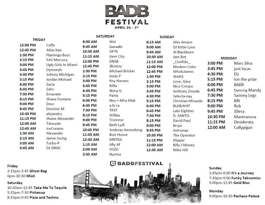 Badb Virtual Festival - Página trasera