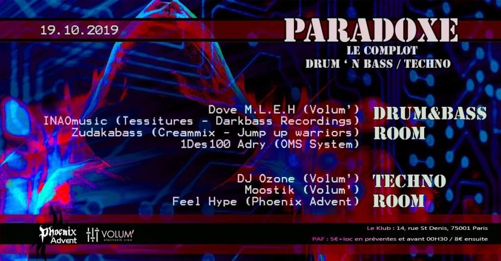 Paradoxe, le Complot Drum N Bass / Techno - Página frontal