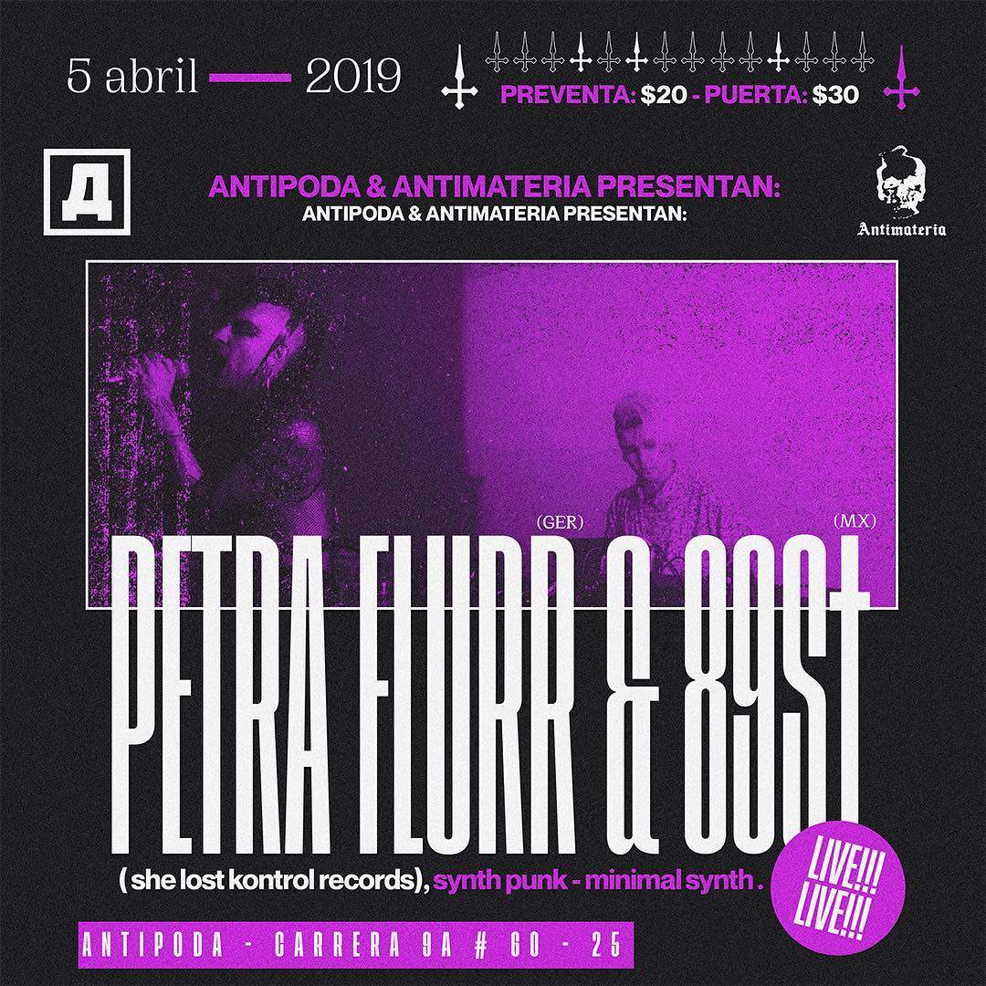 Petra Flurr & 89s† Live - Página frontal