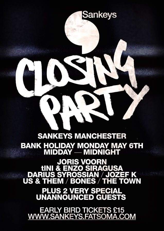 Sankeys - Closing Party - Página frontal