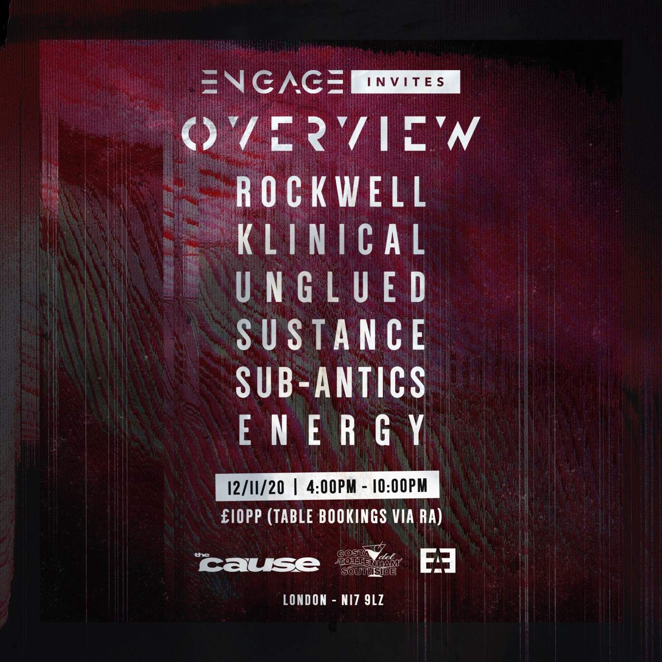Engage Invites Overview Music with Halogenix, Klinical, Unglued, Ill Truth & More - Página frontal
