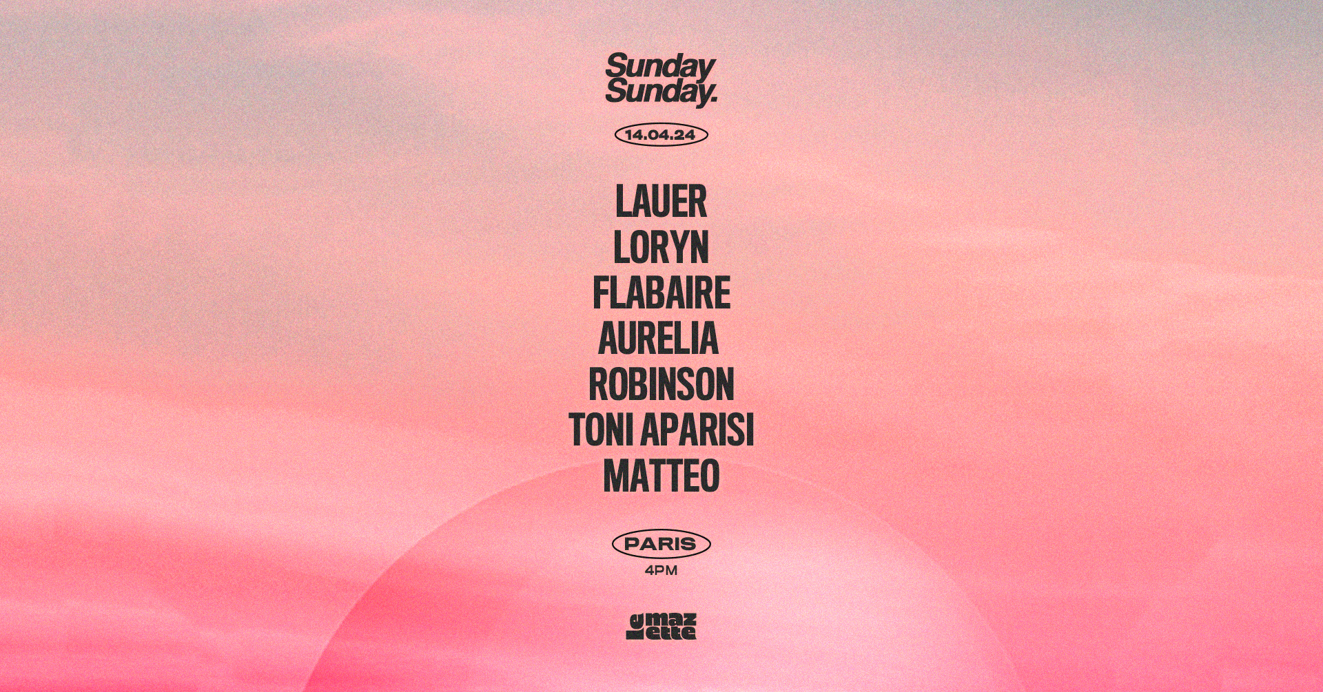 Sunday Sunday with Lauer, Flabaire, Loryn - Página frontal