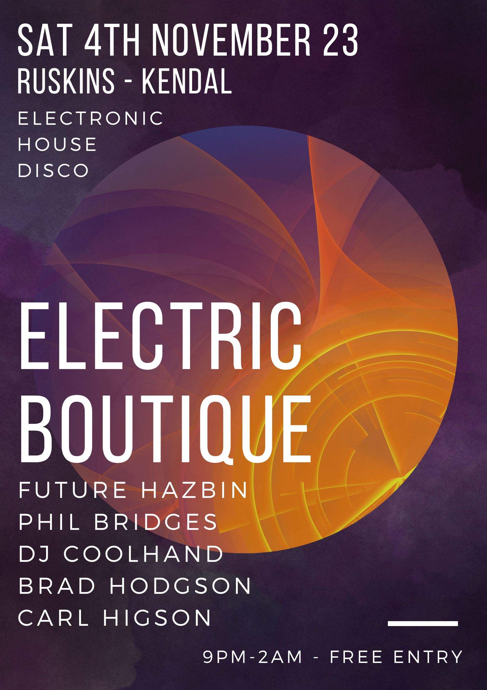 Electric Boutique - フライヤー表