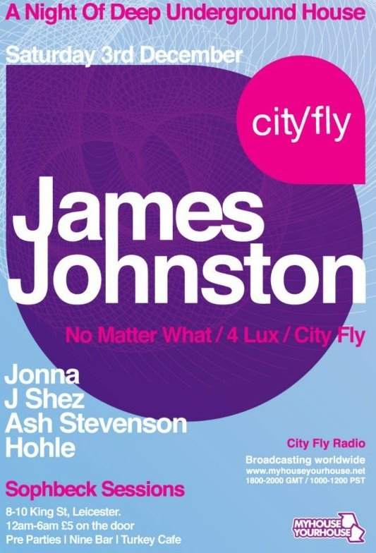 City Fly presents James Johnston - Página frontal