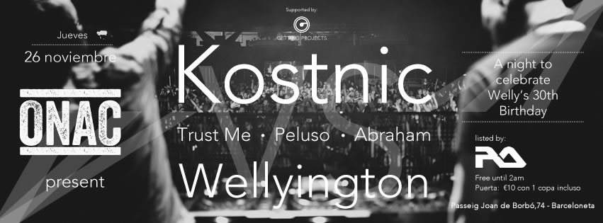 Onac presents Kostnic & Wellyington - Página frontal