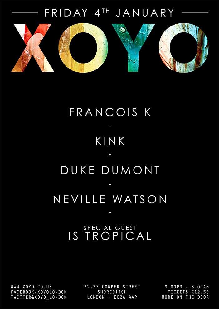 Francois K, Kink, Duke Dumont, Is Tropical - Página frontal