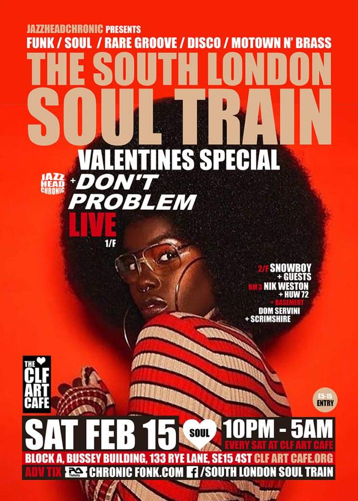 The South London Soul Train Valentines Special with Don't Problem (Live) - フライヤー表