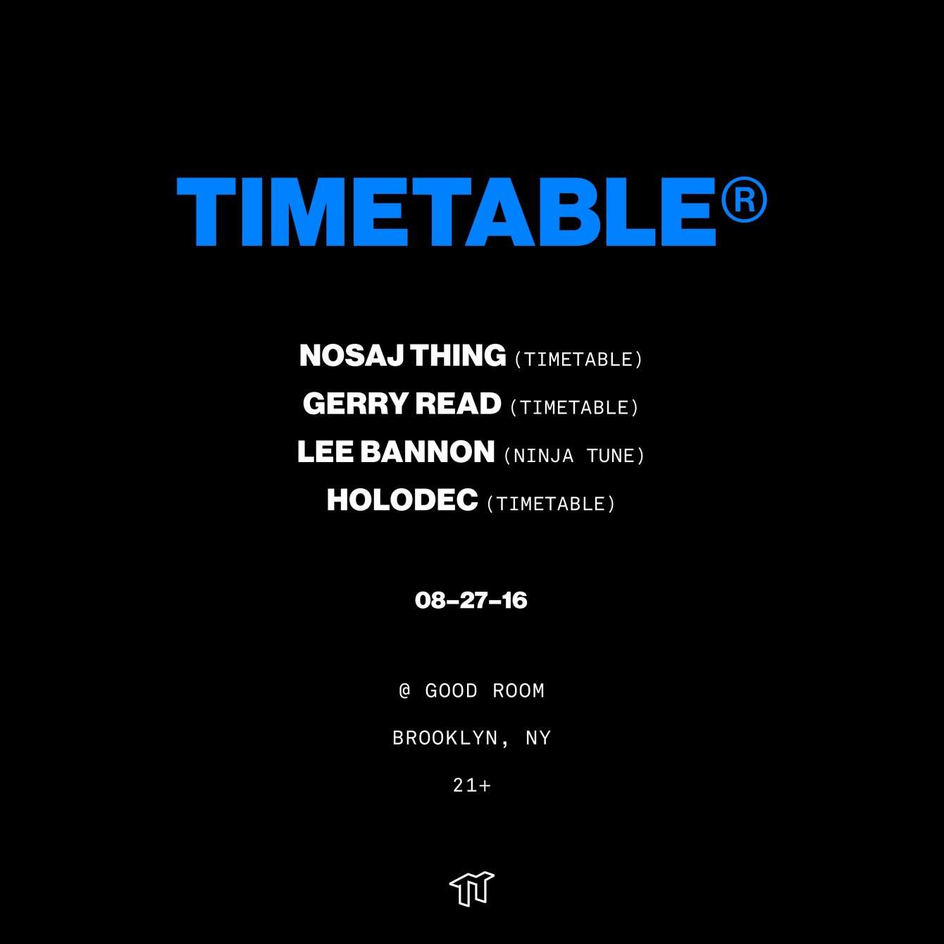 Timetable Records with Nosaj Thing Plus Future Classic DJs in the Bad Room - Página frontal