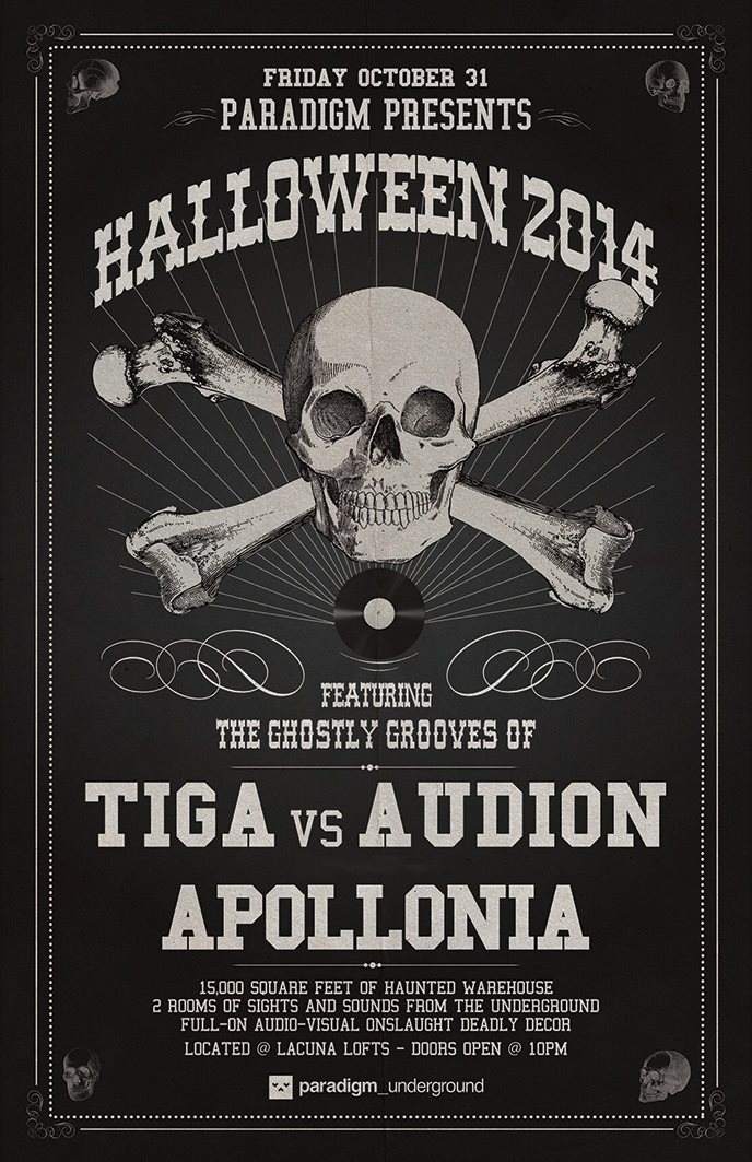 Paradigm presents Halloween 2014: Apollonia - Tiga V. Audion - Página frontal