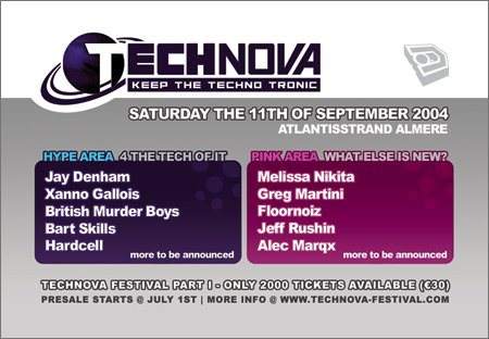 Technova Festival - Keep The Techno Tronic - フライヤー裏