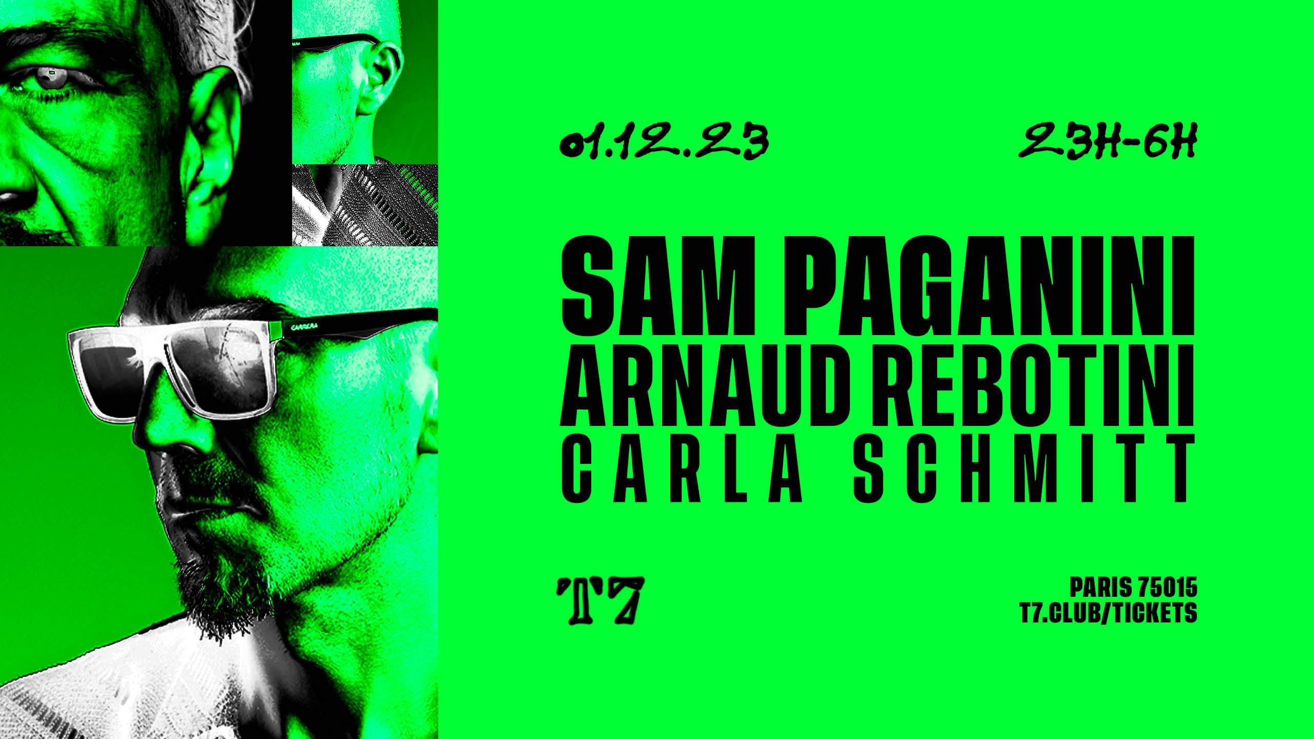 T7: Sam Paganini, Arnaud Rebotini, Carla Schmitt - Página frontal
