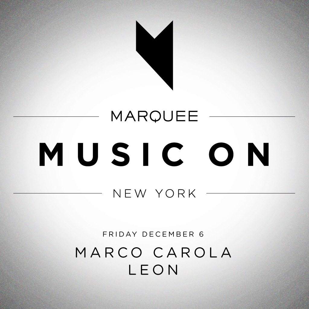 Music On New York - Marco Carola with Leon - Página frontal