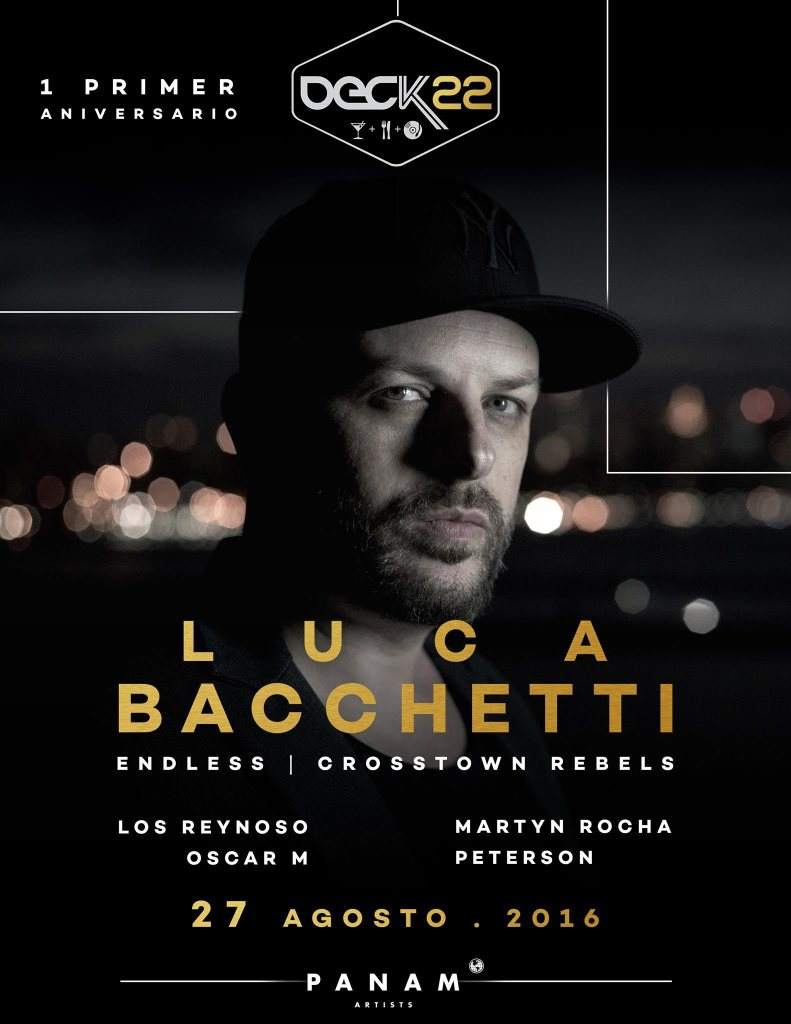 Deck22 1st Anniversary with Luca Bacchetti - フライヤー表