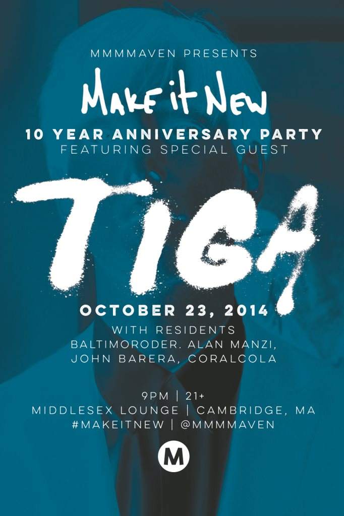 Make It New 10 Year Anniversary with Tiga - Página frontal