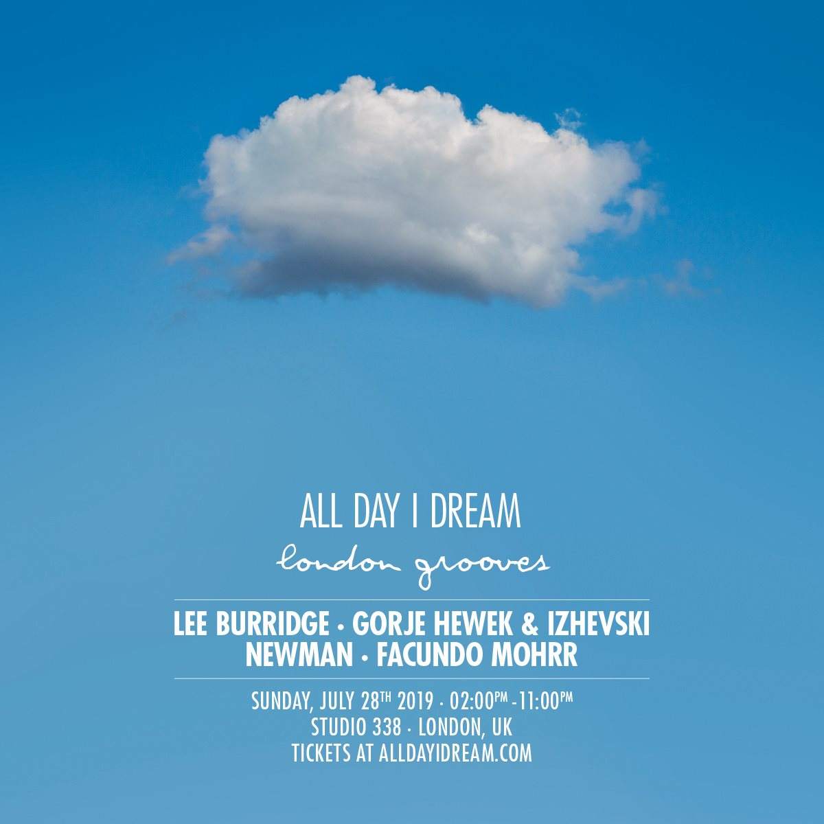 All day i dream london grooves at studio 338 london