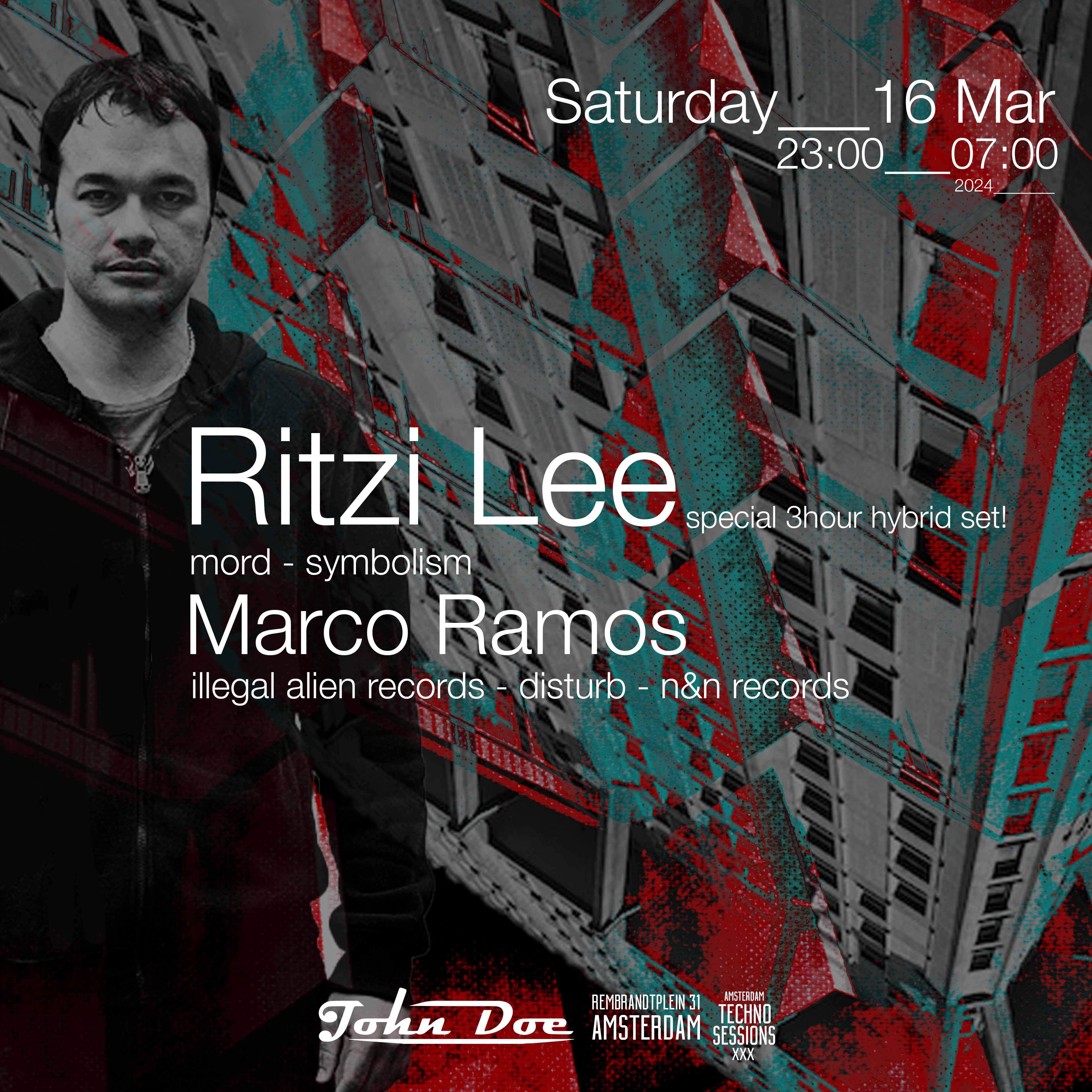 Amsterdam Techno Sessions w/ Ritzi Lee (Mord - Symbolism) - Special 3Hour Hybrid set - フライヤー表