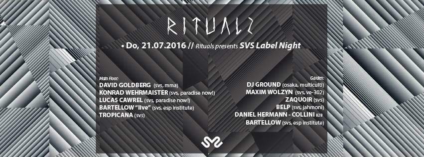 Rituals present SVS Records Label Night - Página frontal