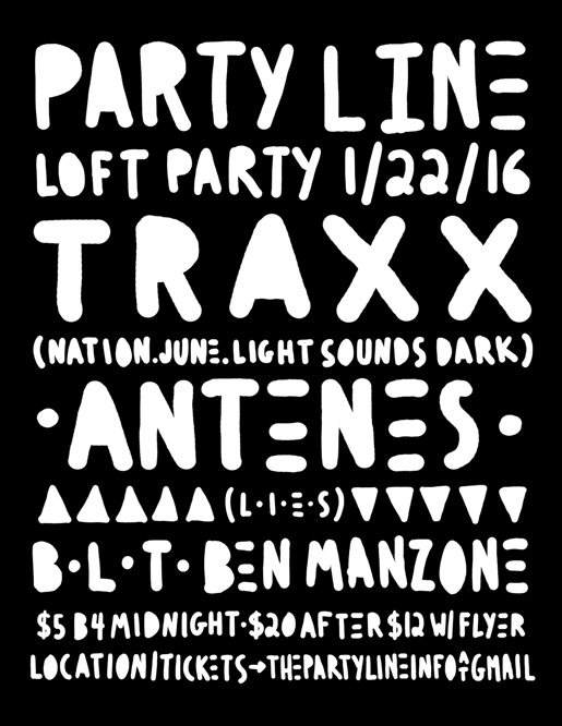 Party Line with Traxx & Antenes (L.I.E.S.) - Página frontal