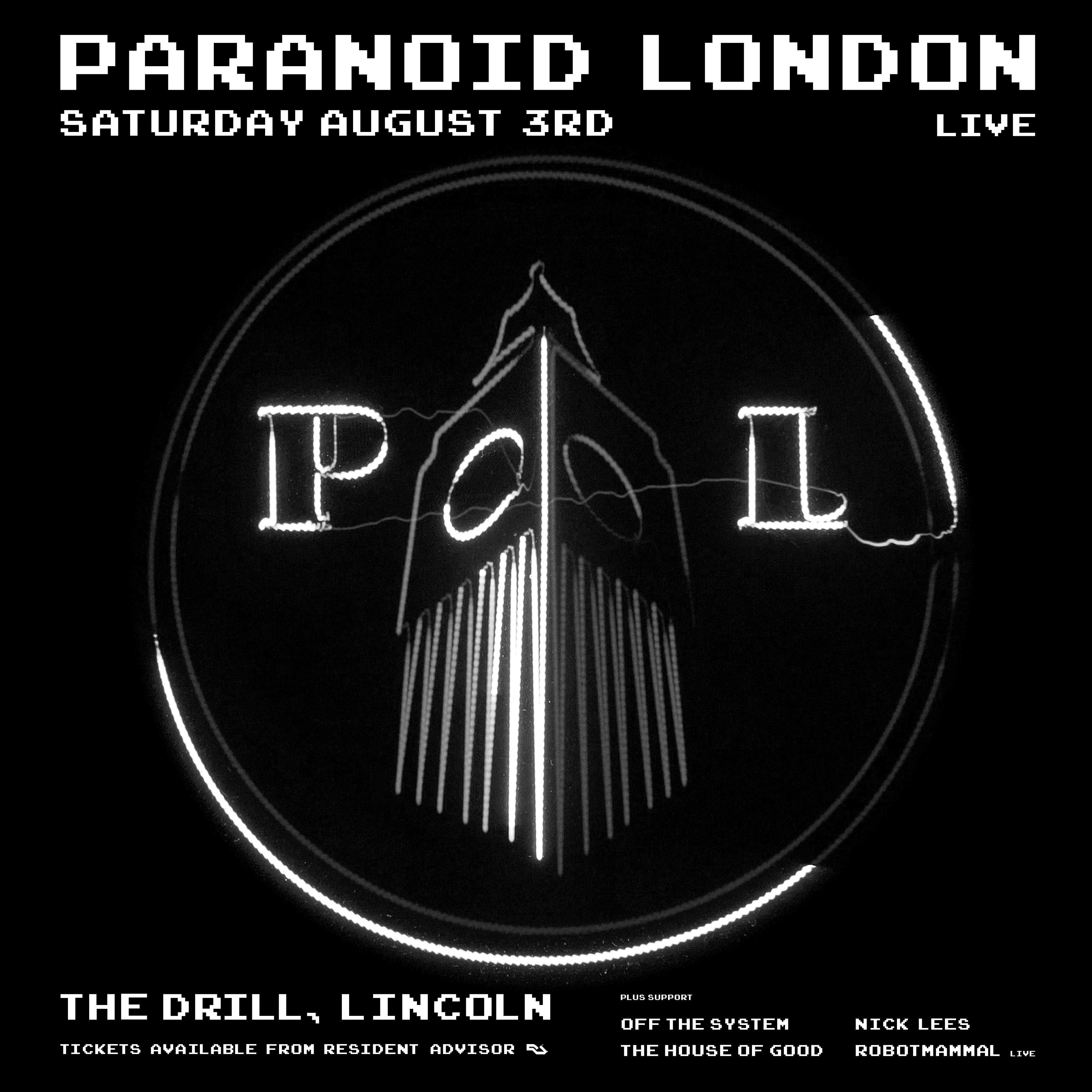 Off The System presents: Paranoid London - Página frontal