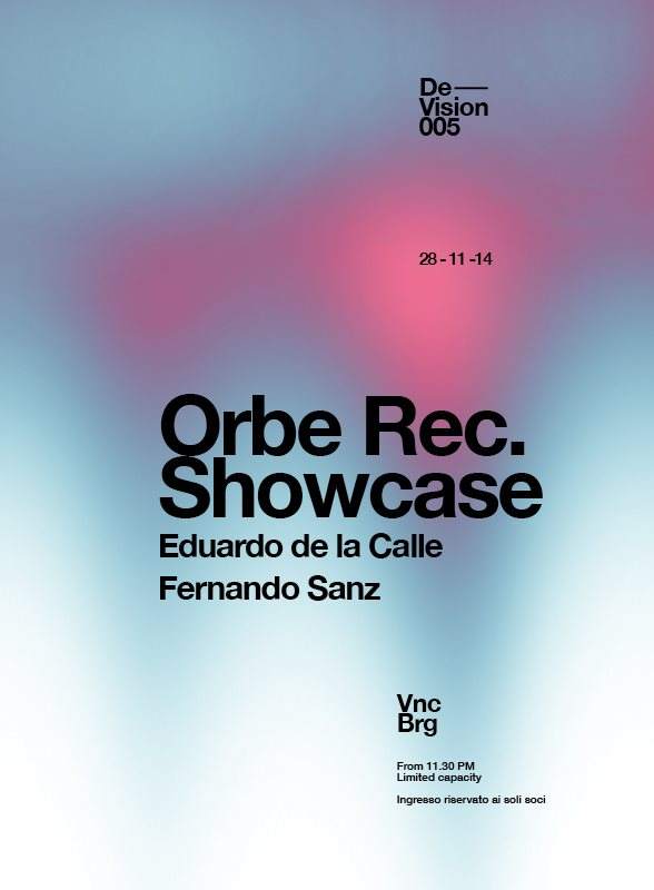 De-Vision005: Orbe Rec. Showcase / Eduardo De la Calle, Fernando Sanz - Página frontal