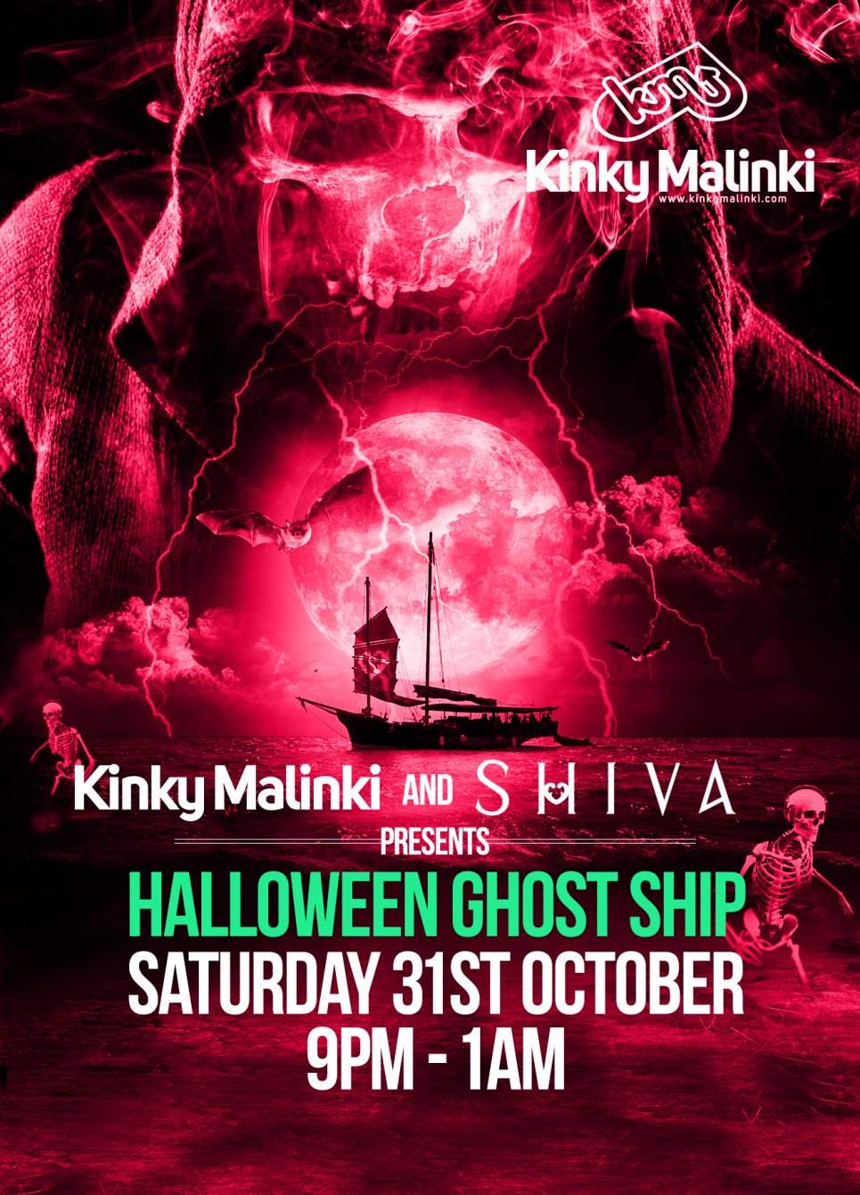 Kinky Malinki & Shiva Halloween Ghost Ship - Página frontal