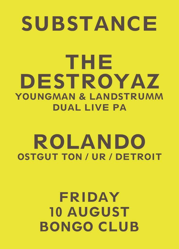 Substance 50 - The Destroyaz (Youngman & Landstrumm) + Rolando - Página frontal