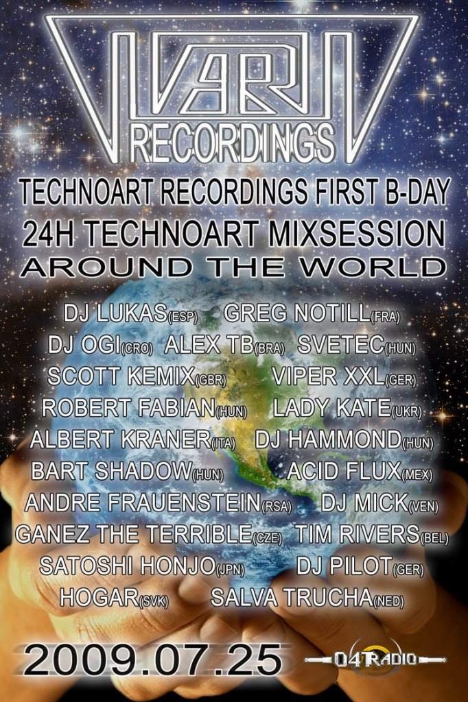 Technoart Recordings 1st Bday - フライヤー表