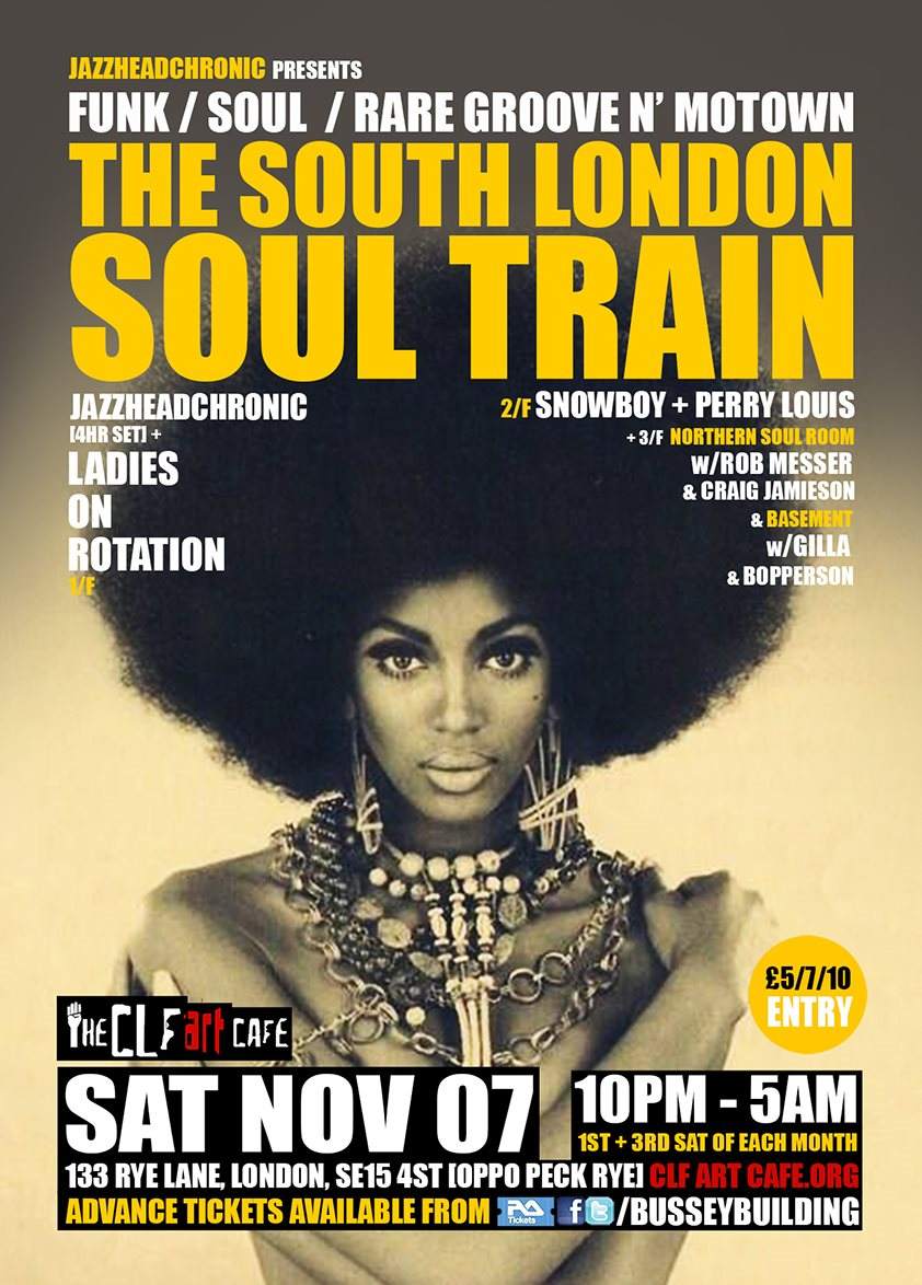 The South London Soul Train with Jazzheadchronic, Brassroots [Live] - More on 4 Floors - Página trasera