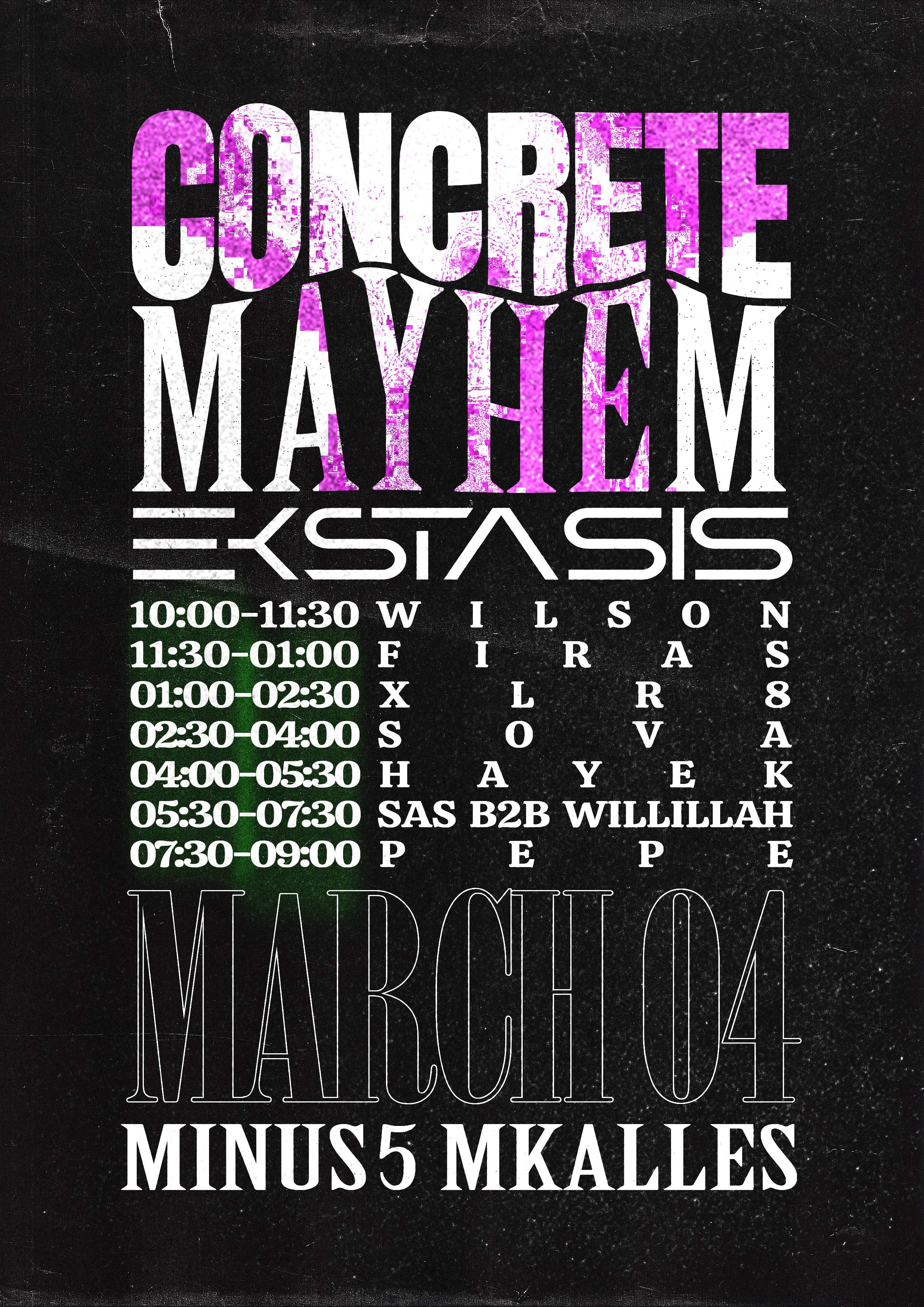 Concrete Mayhem - フライヤー表