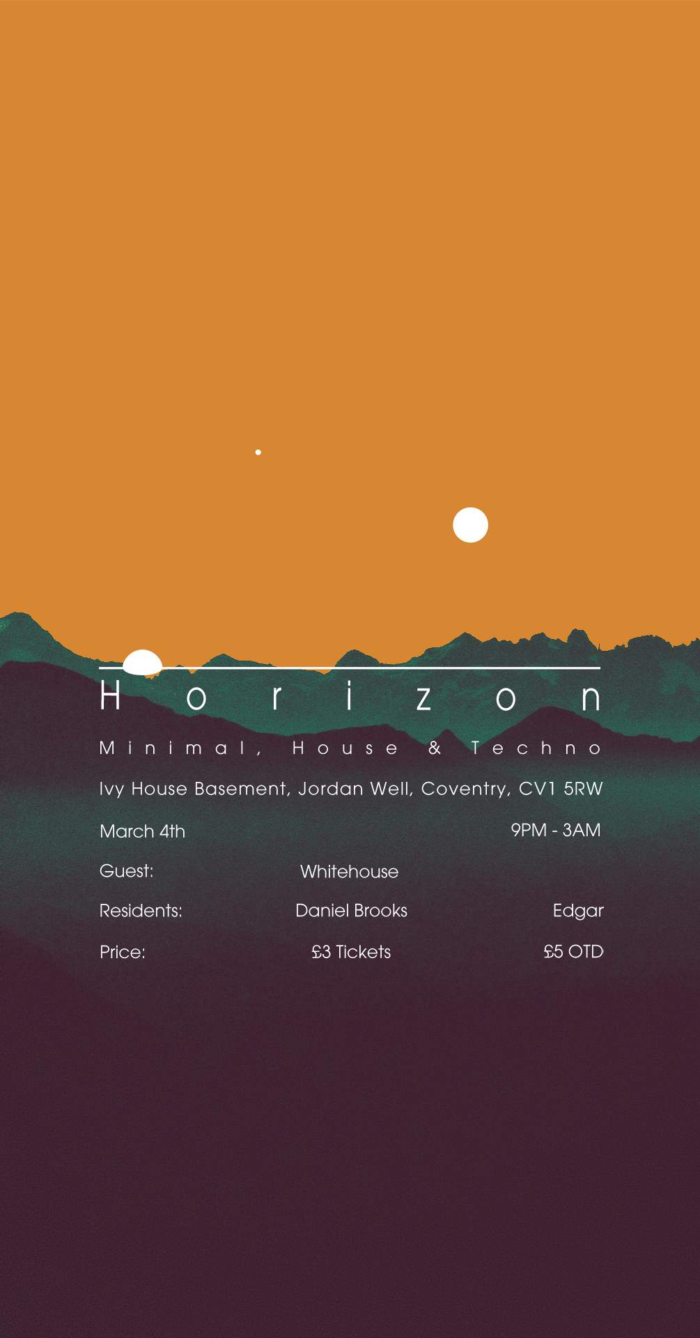 Horizon Invites Whitehouse - フライヤー表