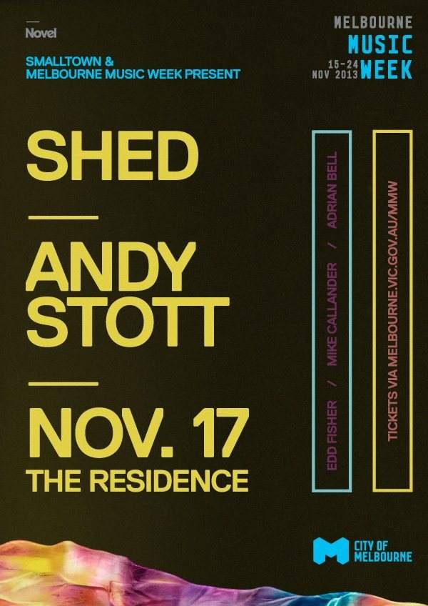 Smalltown with Shed & Andy Stott - フライヤー表