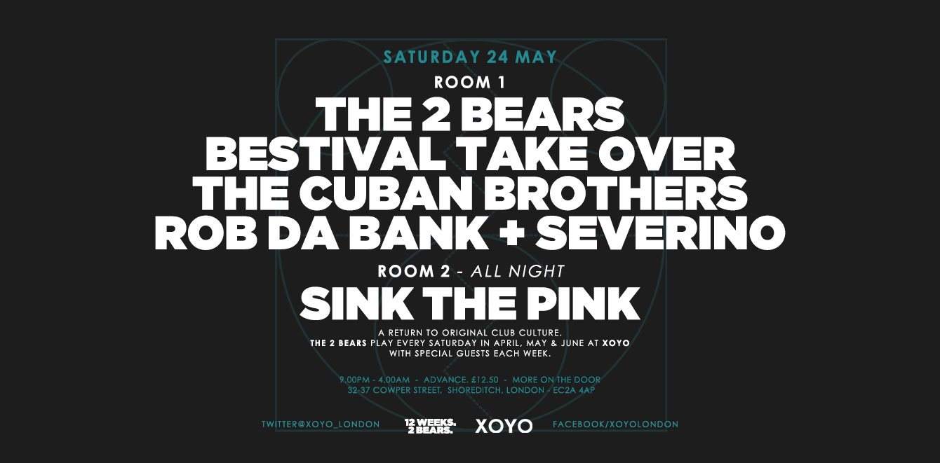 The 2 Bears Residency Bestival Take Over, Rob Da Bank + The Cuban Brothers + Severino - Página frontal