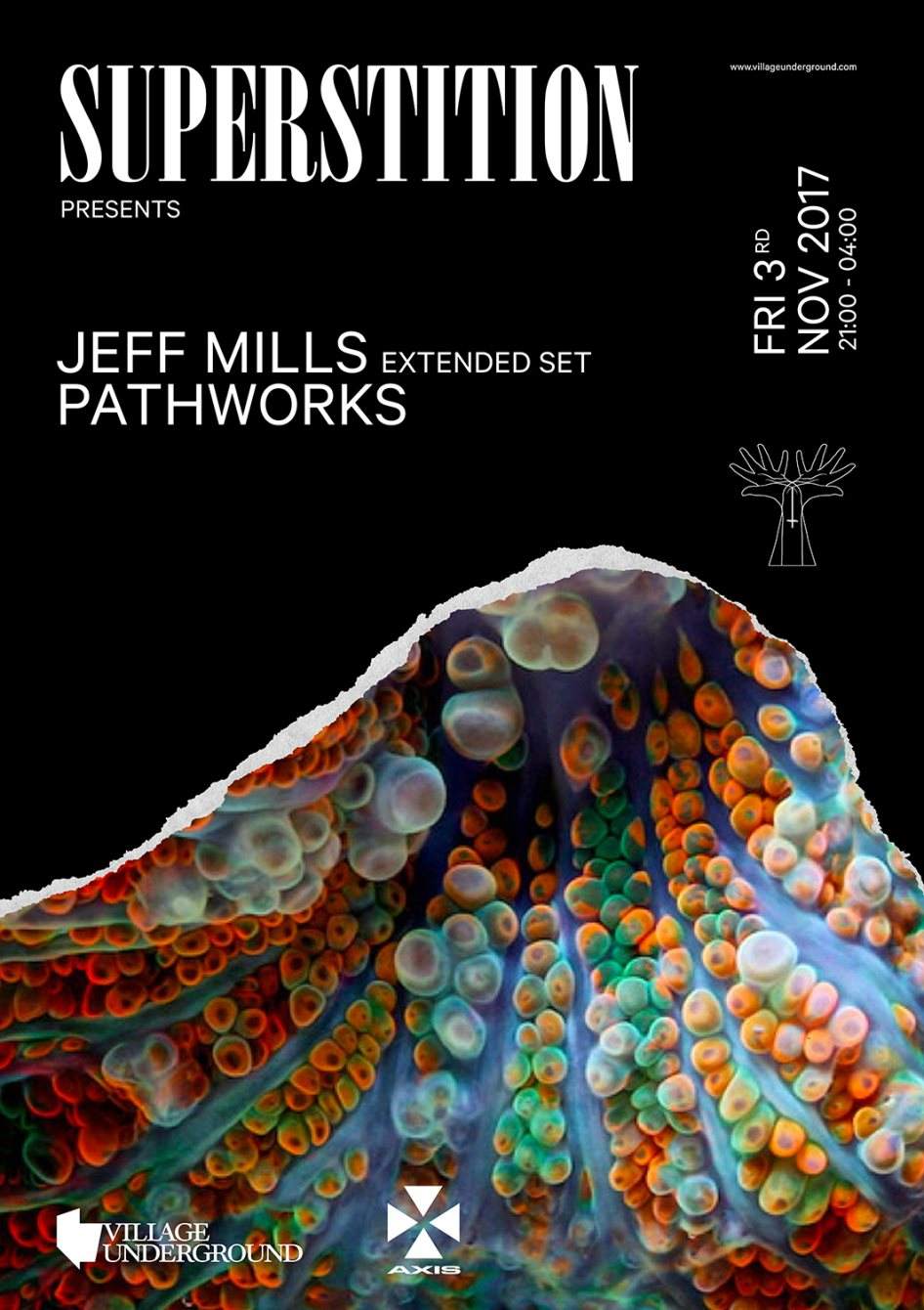 Superstition: Jeff Mills, Pathworks (Sold out) - フライヤー表