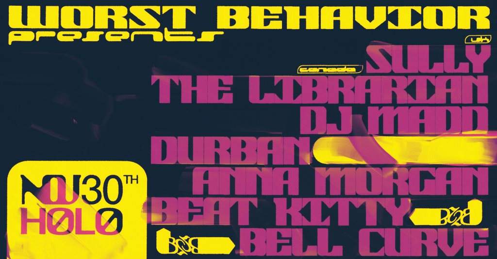Worst Behavior: The Librarian, DJ Madd, Durban, Anna Morgan, Beat Kitty, Bell Curve - Página frontal
