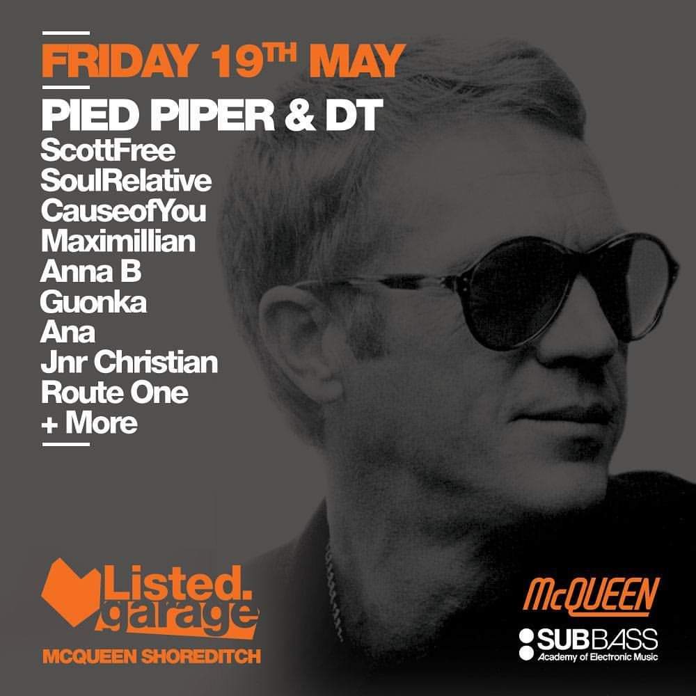 Listed Garage with Pied Piper & MC DT - フライヤー表
