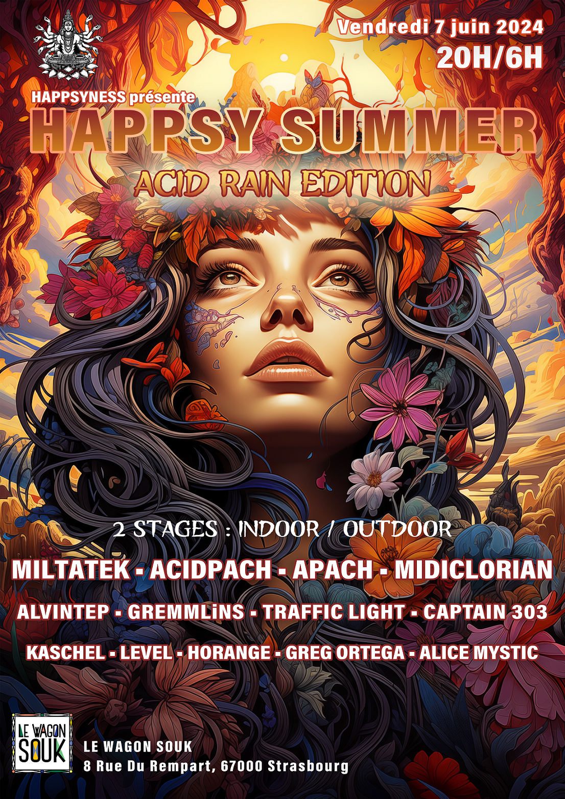 HAPPSY SUMMER - Acid Rain Edition 2024 - フライヤー表