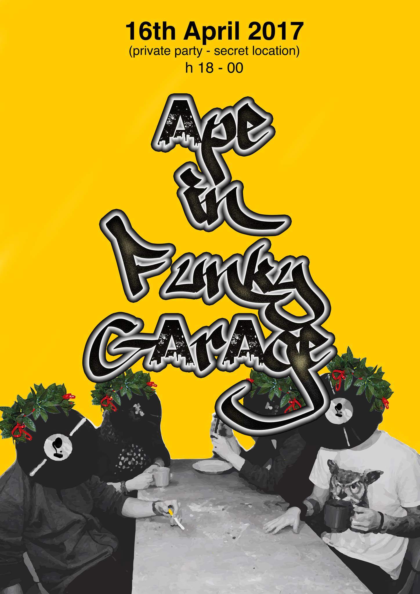 Ape in Funky Garage - フライヤー表