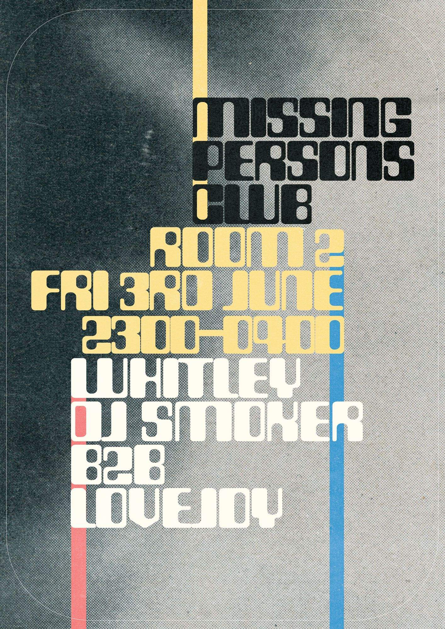 Missing Persons Club // Whitley // DJ Smoker - Página frontal