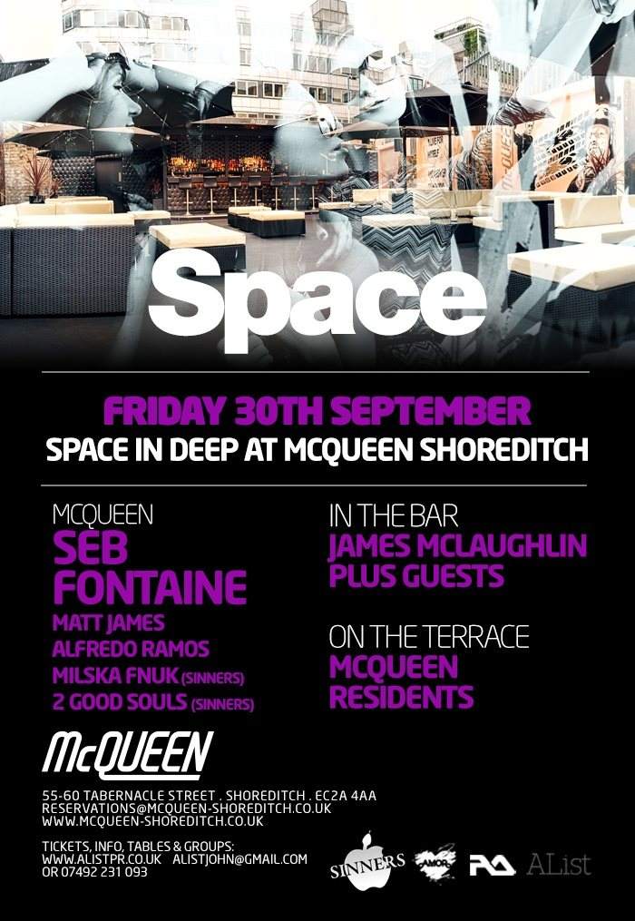 Space Ft. Seb Fontaine Summer Closing Party at McQueen, London