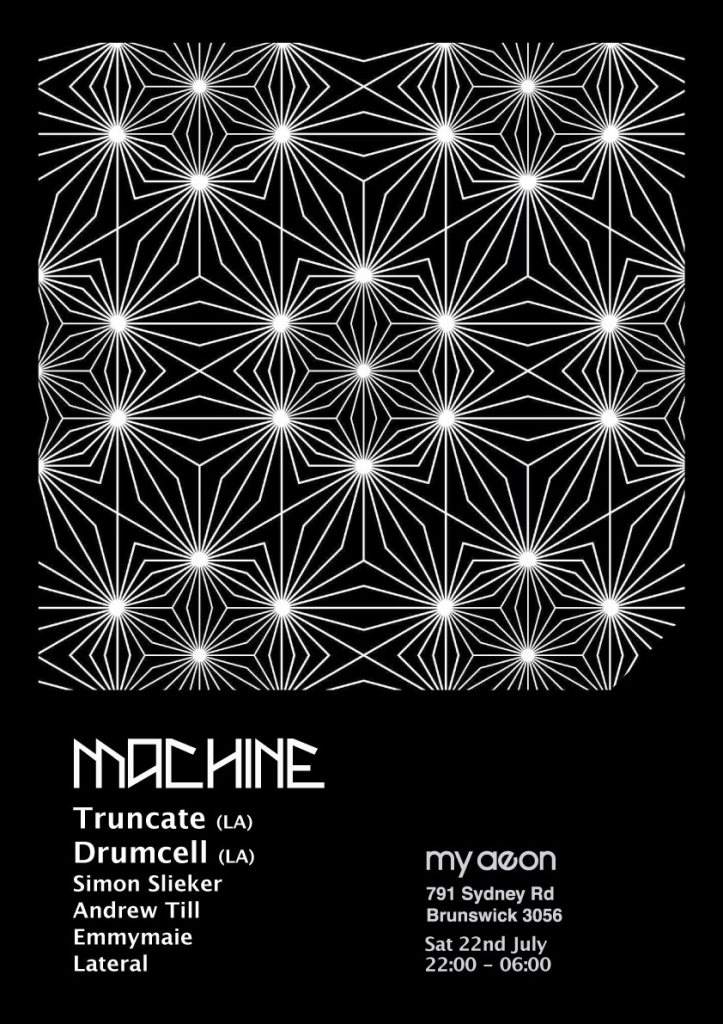 Machine presents Truncate & Drumcell (LA) - Página trasera