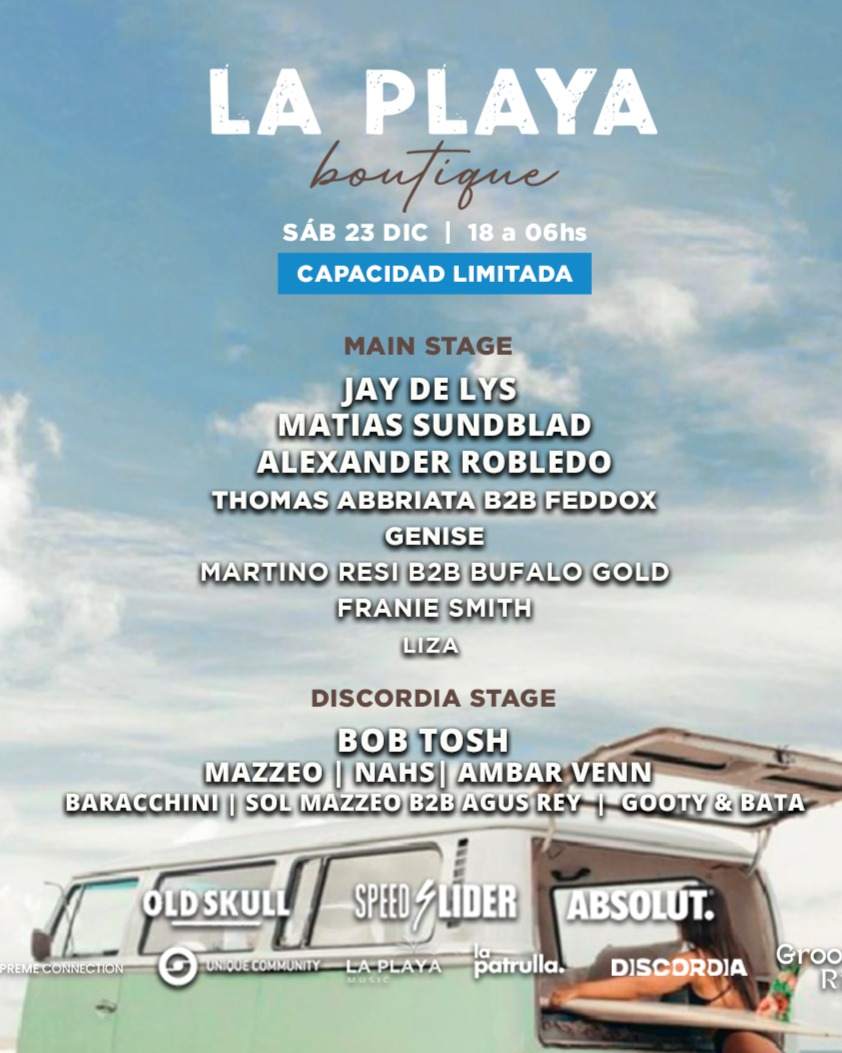Jay de Lys + MATIAS SUNDBLAD + Bob Tosh + MAZZEO & MORE ARTISTS - BY LA PLAYA - フライヤー表
