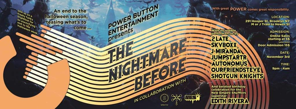 The Nightmare Before: Power Button Halloween Rave - Página frontal