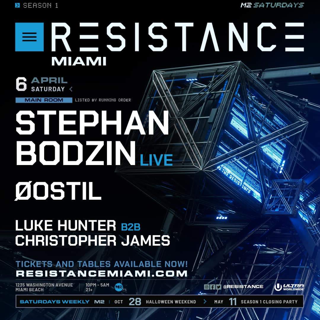 Stephan Bodzin - Resistance Miami - フライヤー表