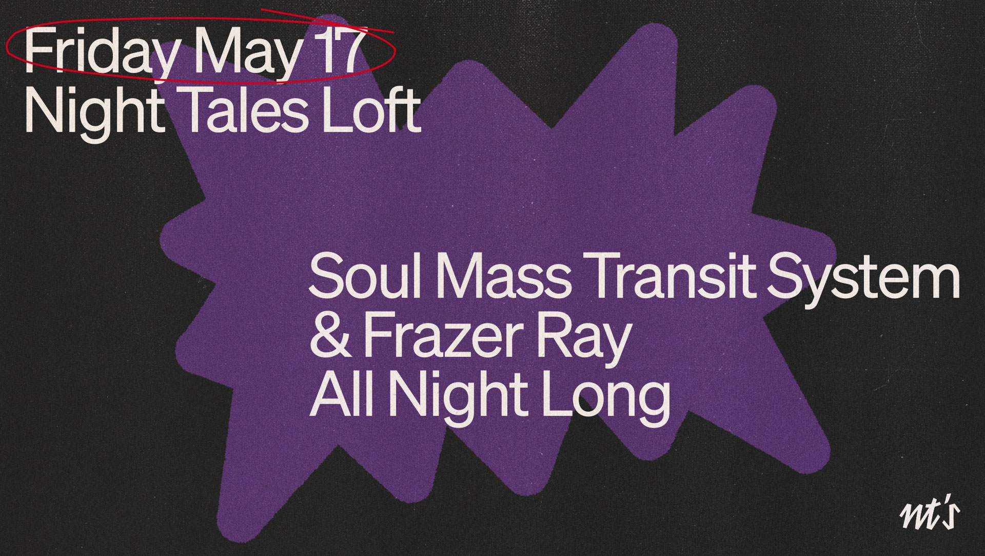 NT's Loft: Soul Mass Transit System & Frazer Ray (All Night Long) - Página frontal