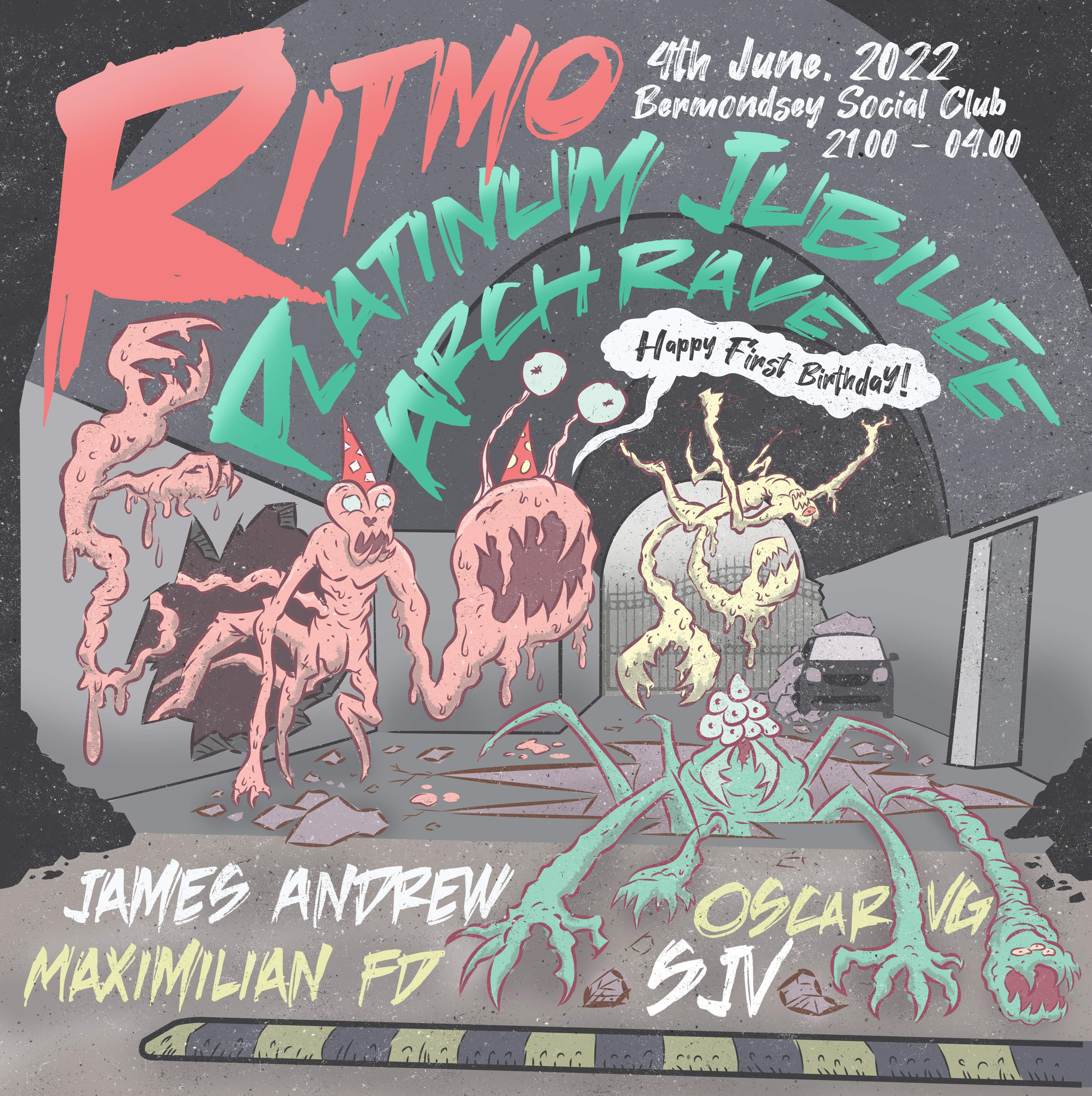 Ritmo - Platinum Jubilee Arch Rave bei Bermondsey Social Club, London