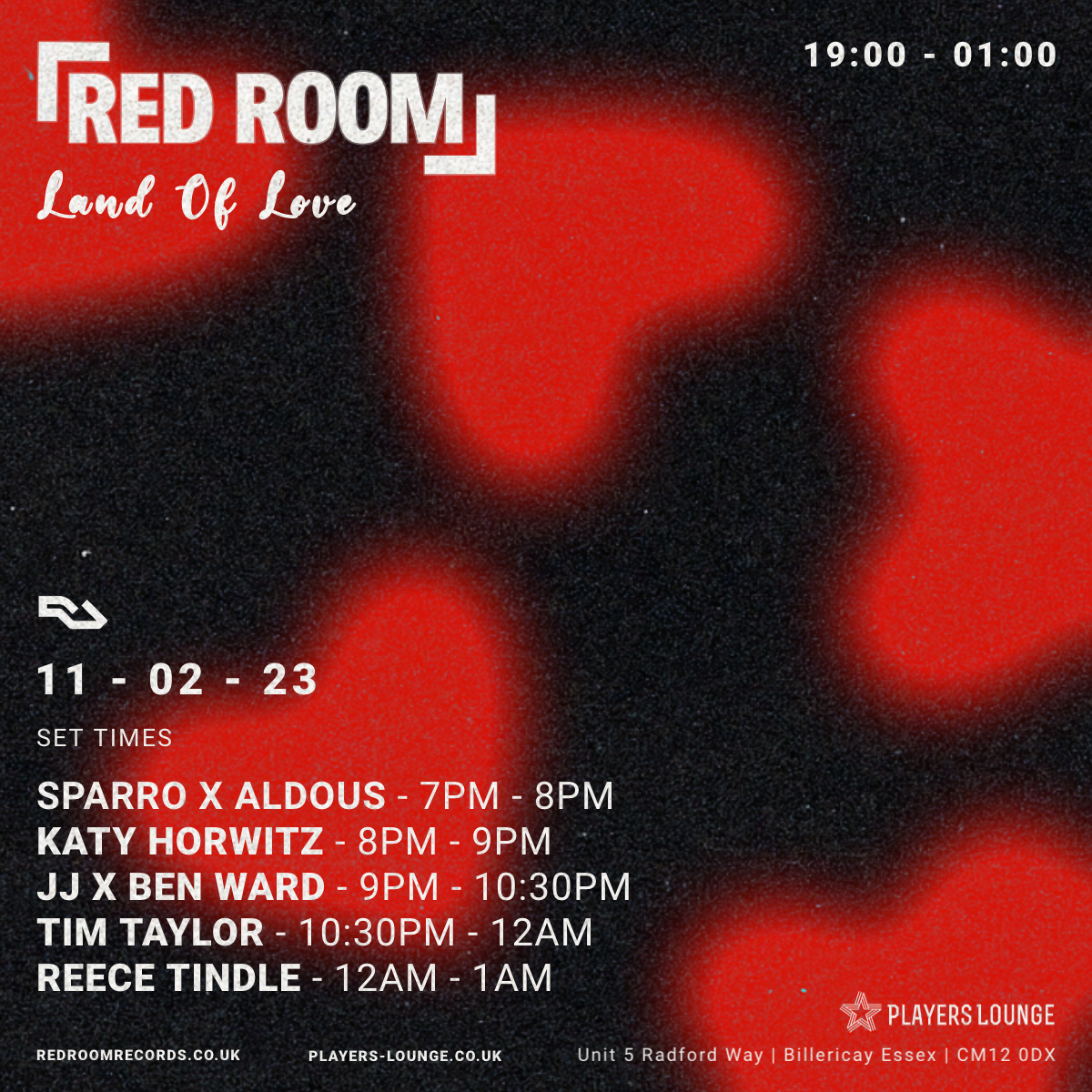 RED ROOM: Land Of Love - フライヤー裏