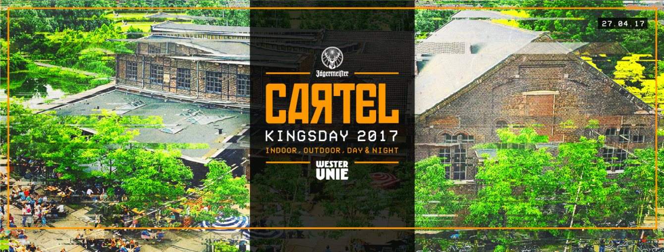 Cartel Kingsday - Indoor, Outdoor, Day & Night with Hunee, Marcel Fengler, Mr G, Prosumer - Página frontal